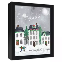 Silent Night Holy Night Canvas Wall Plaque