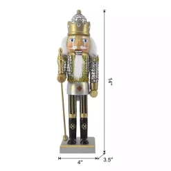 Silver and Gold Sequin Soldier Nutcracker