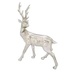 Silver Blitzen Reindeer Figurine