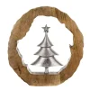 Silver Christmas Tree Wooden Frame Decoration