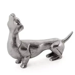 Silver Dachshund Figurine