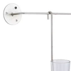 Silver Hanging Glass Votive Wall Plaque