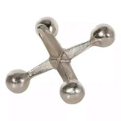 Silver Metal Jack Sculpture