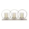 Silver Overlapping Halo Hurricane Candle Runner