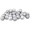 Silver Shatterproof Ball Ornaments, Set of 32