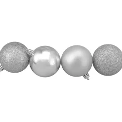 Silver Shatterproof Ball Ornaments, Set of 32