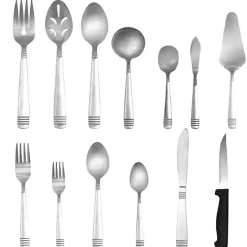 Silver Stainless Steel 55-pc. Flatware Set