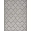 Silver Trellis Indoor/Outdoor Area Rug, 5x7