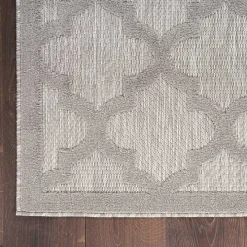 Silver Trellis Indoor/Outdoor Area Rug, 5x7