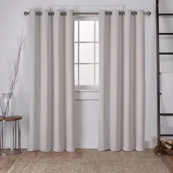 Silver Twill Blackout Curtain Panel Set, 84 in.