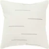 Silver Woven Lines Throw Pillow