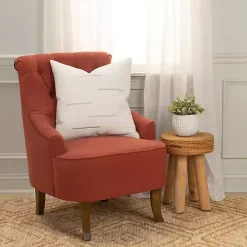 Silver Woven Lines Throw Pillow