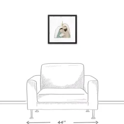 Simple Nativity Christmas Framed Wall Plaque