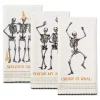 Skeletons Printed Assorted Dishtowels, Set of 3