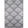 Slate Fan Leaf Outdoor Area Rug, 4x6
