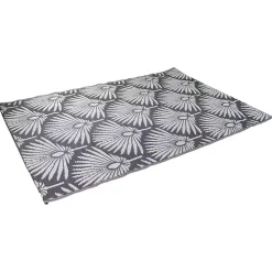Slate Fan Leaf Outdoor Area Rug, 4x6