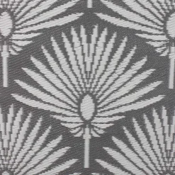 Slate Fan Leaf Outdoor Area Rug, 4x6