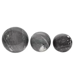 Slate Gray Marble 3-pc. Decorative Orb Set