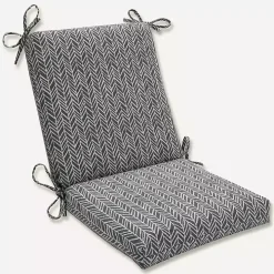 Slate Herringbone Outdoor Chair Cushion