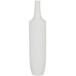Slender Curtain Ribbed Vase