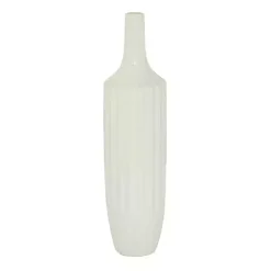 Slender Curtain Ribbed Vase, 19 in.