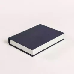 Small Navy Blue Linen Book Box