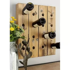 Small Rustic Barn Wood Wine Bottle Holder