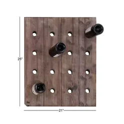 Small Rustic Barn Wood Wine Bottle Holder