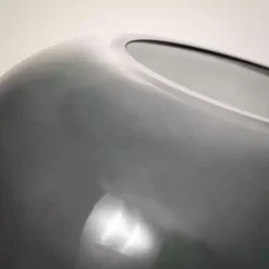 Smoked Gray Glass Vase, 10 in.