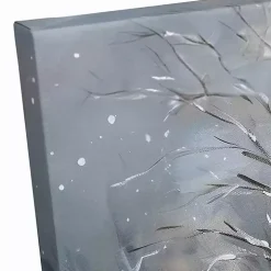 Snow Winter Village Canvas Art Print