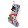 Snowman Hooked Wool Christmas Stocking