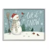 Snowman Let it Snow Framed Art Print