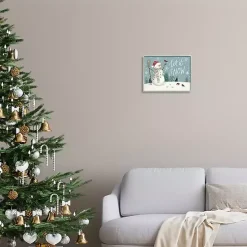 Snowman Let it Snow Framed Art Print