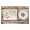 Snowy Barn View Canvas Art Print, 24x16