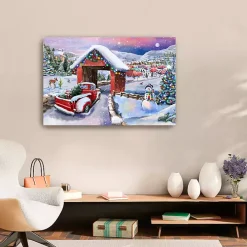 Snowy Christmas Road Trip Canvas Art Print, 24x36