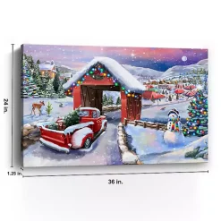 Snowy Christmas Road Trip Canvas Art Print, 24x36