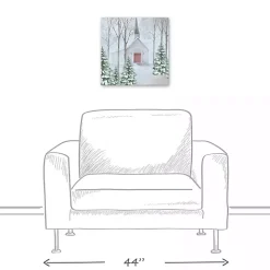 Snowy Church Canvas Art Print