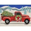 Snowy Red Truck Doormat, 30x48
