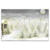 Snowy Tree Farm Canvas Art Print