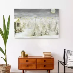 Snowy Tree Farm Canvas Art Print