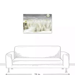 Snowy Tree Farm Canvas Art Print