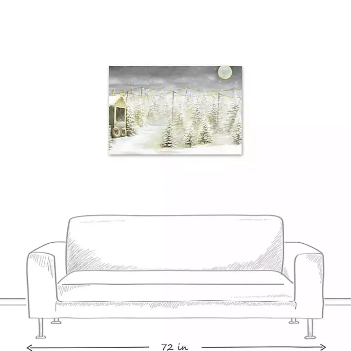 Snowy Tree Farm Canvas Art Print
