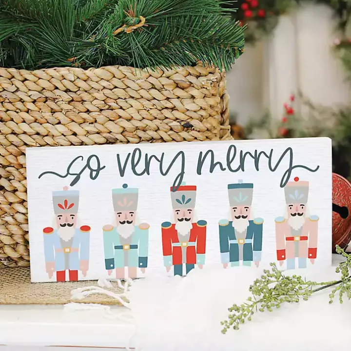 So Very Merry Nutcracker Wall Plaque