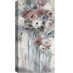 Soft Bottles and Blooms Canvas Art Print