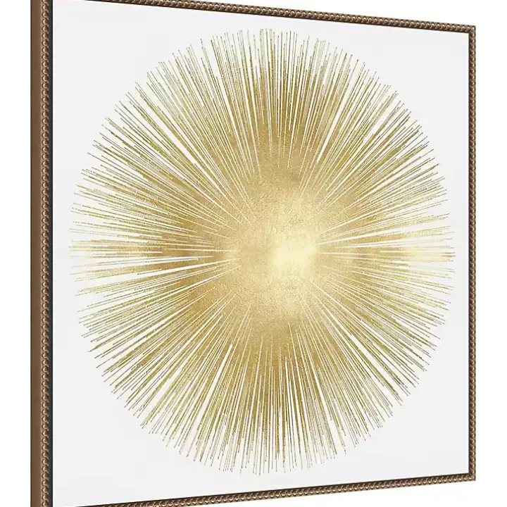 Soft Gold Sunburst I Canvas Art Print