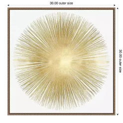 Soft Gold Sunburst I Canvas Art Print