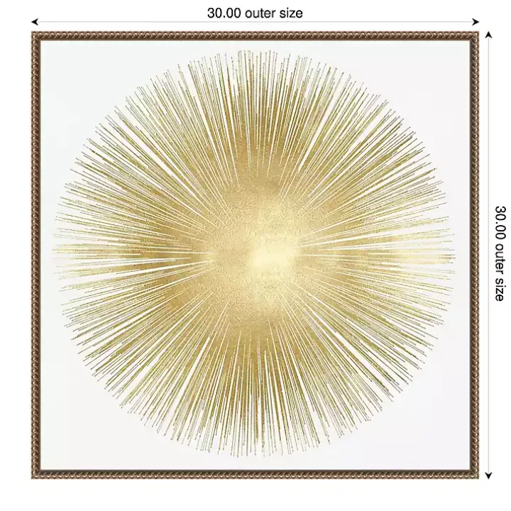 Soft Gold Sunburst I Canvas Art Print