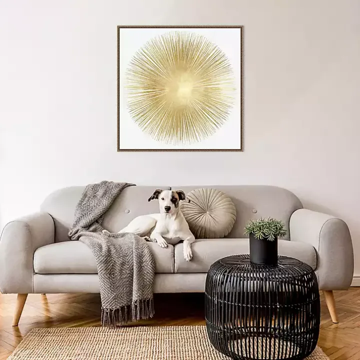 Soft Gold Sunburst I Canvas Art Print