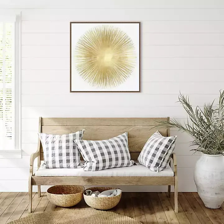 Soft Gold Sunburst I Canvas Art Print