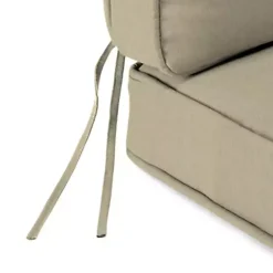 Solid Beige Outdoor Deep Seat Cushion